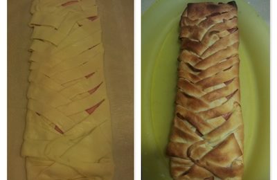 TRENZA RELLENA DE QUESO Y JAMÓN